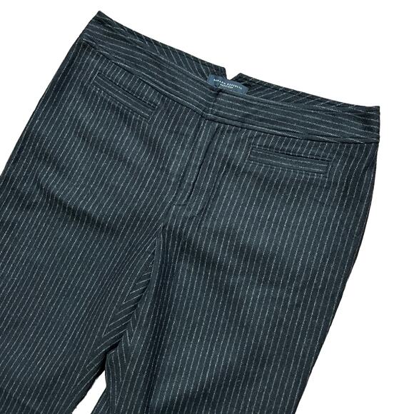 VTG BANANA REPUBLIC Harrison Wide Leg Bootcut Pinstriped Wool Pants SZ 8P - Picture 3 of 9